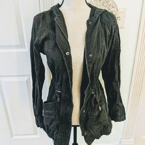 Grey Utility Hooded Jacket